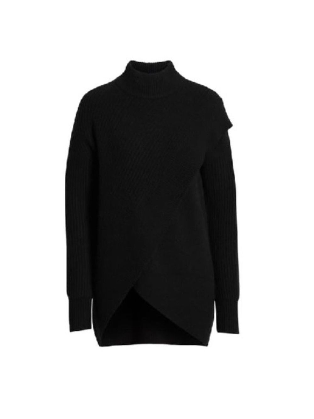 Halogen Faux Wrap Cashmere Blend Sweater